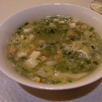 倶楽湾 - ナズナとカニ肉のとろみスープ