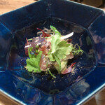 イルバンコ - 鹿児島県産ヨコワ(クロマグロの若い魚)とアボカドのタルタル　1,000円