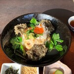 旬鮮美味 - 瀬戸内鯛のJINDA丼～だし茶漬仕立て～。1380円