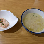 ルコラ - 明太子ポテサラとスープ