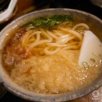 酒喰およべ - ちびうどん(かけ)￥380。細麺のあっさり出汁で美味しい！