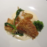 レストラン バカール - 甘鯛の松笠焼き　雲丹のエルミショネール