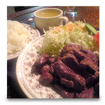 清水亭 - サイコロステーキ