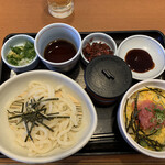 和食さと - ミニ鮪たたき丼とミニざるうどんのセット