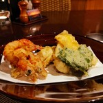 レストラン 凪 - 久米島産鮮魚　車海老の天婦羅盛り合わせ