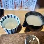 紫檀 手打ち蕎麦と焼鳥 - 別誂えのそば湯が到着