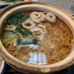 レストラン とれた亭 - 鍋焼きラーメン⁽⁽ૢ(⁎❝.ົཽω❝ົཽ⁎)✧¥700円