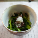 かたつむり - 青菜と網茸のおろし和え