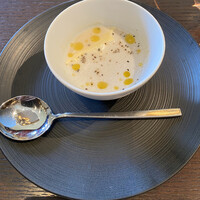 THE FUNATSUYA - アミューズ
                    カブの温製スープ