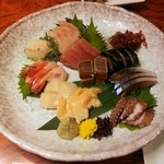 神田 本陣房 - 刺身盛り合わせ　2012.4.16