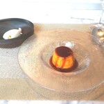 La Brianza - 有機かぼちゃの濃厚かぼちゃプリン。お気に入り。こっくり濃厚本当においしい。ベルガモットのジェラートは、見た目白いからついミルクっぽいお味想像しちゃうのに意外性あり柑橘系なのね～、甘酸っぱい美味☆