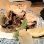 魚真 - 2012.4.  帆立と桜海老のしんじょ 椎茸詰め