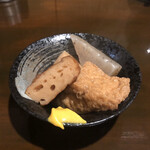 居酒屋 あがらいん - お通しのおでん