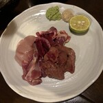 ココロ - 近江シャモ、名古屋コーチン刺身