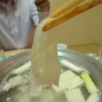 九一郎 - 残ったお刺身をしゃぶしゃぶで