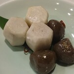 割烹くずし 徳多和良 - 里芋とこんにゃくの焚き合わせ