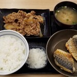 Yoshinoya - 牛皿・炙り塩鯖定食 ￥698→￥628