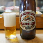 ひょうたん寿司 - 麒麟ラガー、実は天婦羅との相性良し（笑）