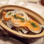 ラミティエ - サンマの燻製のマリネ 茹でたじゃがいも(+105円)