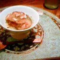 ラ・ボンバンス - フォワグラソテー木の芽あん　まつたけの茶碗蒸し　焼きシャーク