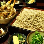 そば処 よしぶ - 2019年10月　よしぶの天丼【1390円】