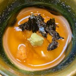 尾頭橋すみや - 雲丹と鱈の白子、ユリ根の茶碗蒸し