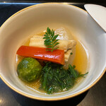 尾頭橋すみや - 聖護院大根と穴子、芽キャベツ、菊菜、京人参