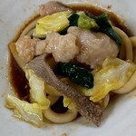 ホルモン焼きうどん 一力 - タレに付けていただくのが佐用流です