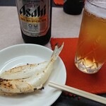 福寿庵 - ビール（びん・500円）とお通し