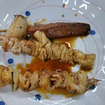 焼き鳥きむら - レバー、シロ、かわ