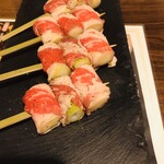 Dokusen sumibiyaki niku hitorijime - 1人1本サービス！