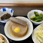 ささら - おでん 菜花からし和え もずく