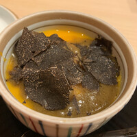 はらまさ - フォアグラの茶わん蒸し。トリュフ　卵黄 この濃厚な茶わん蒸し大好き。本当にいいバランス。
