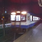 浜焼き 能登風土 - 帰りの電車（20:34）