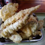 長崎屋 - 天ぷら定食の天ぷら　10品