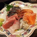 金町製麺 - 刺身盛り合わせ
