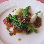 ル　ビストロ　デ　グルマンディーズ - 真鯛のポワレ　ブラックオリーブソース