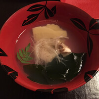 奈良 而今 - 蛤と筍とわかめの煮物椀