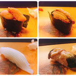 敏鮨 - 赤ウニ・白ウニ・ヤリイカ・穴子ツメ有り