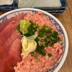 磯丸水産 - ねぎトロ丼649円+大盛107円