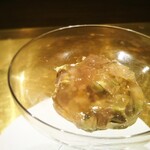 シャテーニュ - 冷前菜2　人参のムース　ロマネスコ　野菜のコンソメジュレ寄せ