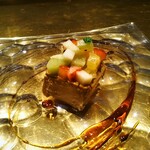 シャテーニュ - 冷前菜4　フォアグラのプリンアラモード