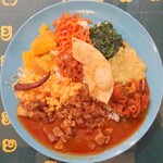 ロイヤルグリーン レストランアンドバー - 日替わりポークカレー(上から)