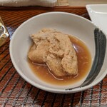 Iro Daidokoroya - バクダン煮（ゲソ、小松菜、エノキ、玉子）