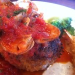 呆喰亭 信夫 - ハンバーグ･アサリとトマトのソース