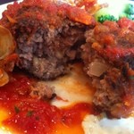 呆喰亭 信夫 - ハンバーグ･アサリとトマトのソース