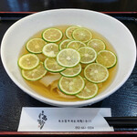 高砂 - 冷しすだちきしめん（白）