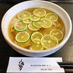 高砂 - 冷しすだちきしめん（白）