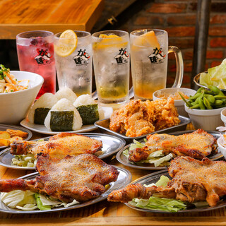 漬け込みハイボールもok 骨付鳥おや ひな食べ比べ 全11品3 800円2h飲み放題付 がブリチキン 福山駅前店 福山 居酒屋 食べログ