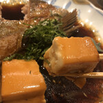 割烹酒亭 三分亭 - メジマグロの煮つけ（味の染みた豆腐）